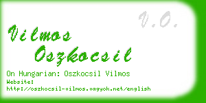 vilmos oszkocsil business card